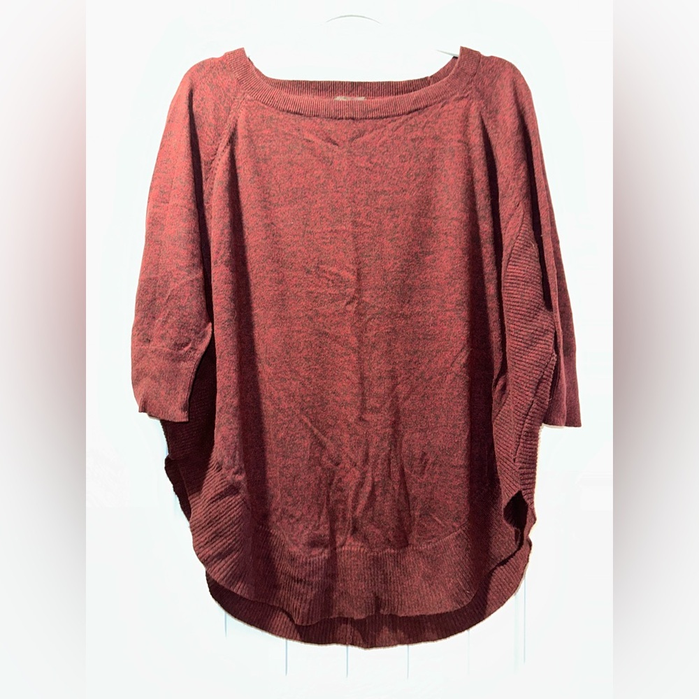 Cozy Burgundy Poncho Sweater